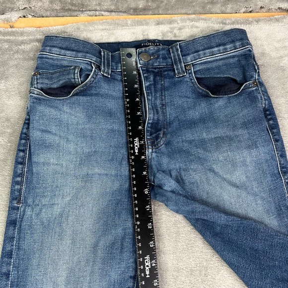 Fidelity Jeans Men 29x33 Torino Blue Slim‎ Fit Tapered Medium Made In USA Denim - Picture 10 of 16